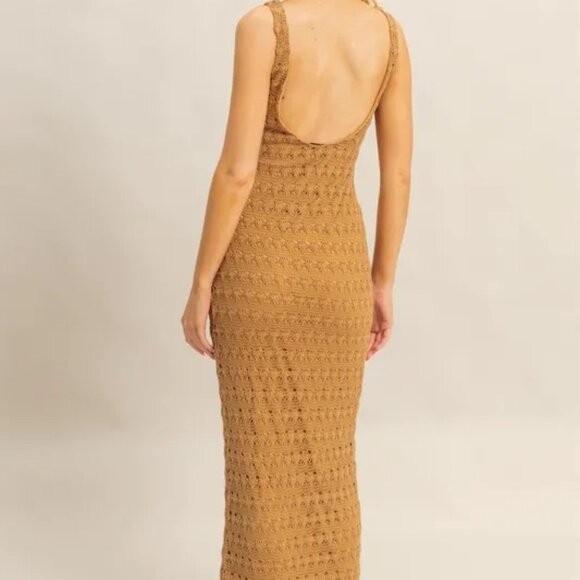 ✨NWT HYFVE Sleeveless Crochet Open Back Maxi‎ Dress - Picture 3 of 5